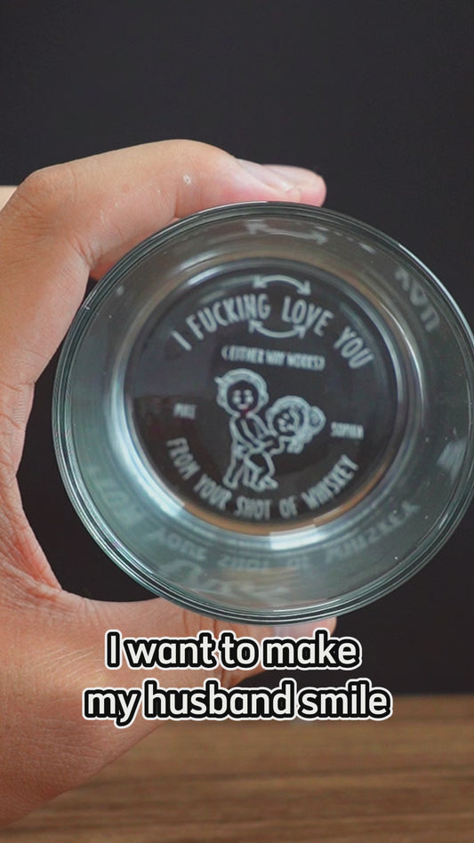 Ich liebe dich – Personalisiertes Whiskyglas für Paare mit Gravur