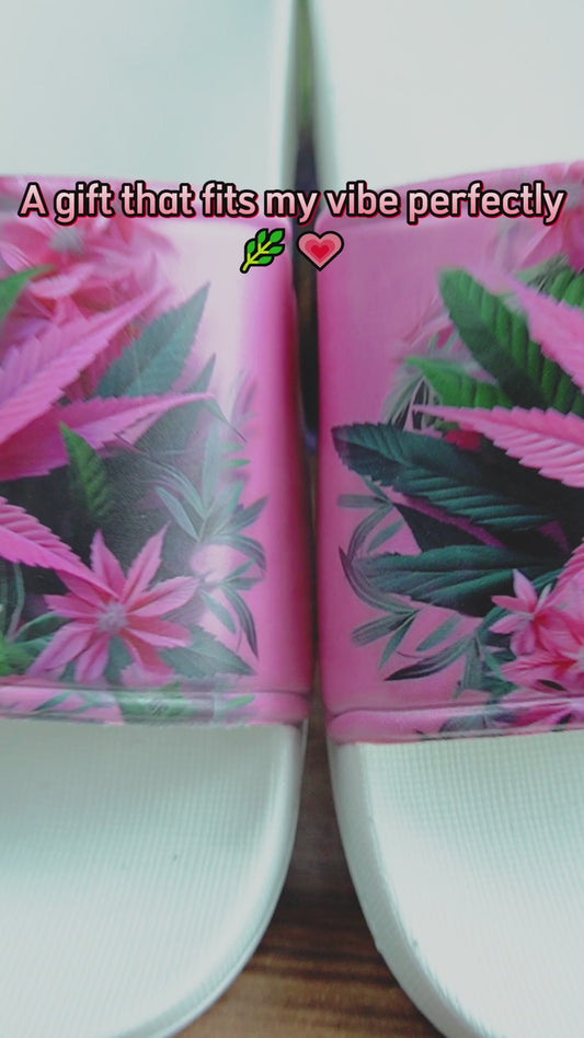 Pretty Lil' Pothead - Personalized Weed Slide Sandals