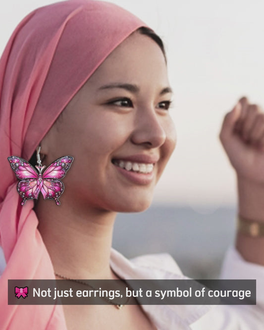 Brustkrebskämpferin – Personalisierte Ohrringe zur Sensibilisierung für Brustkrebs