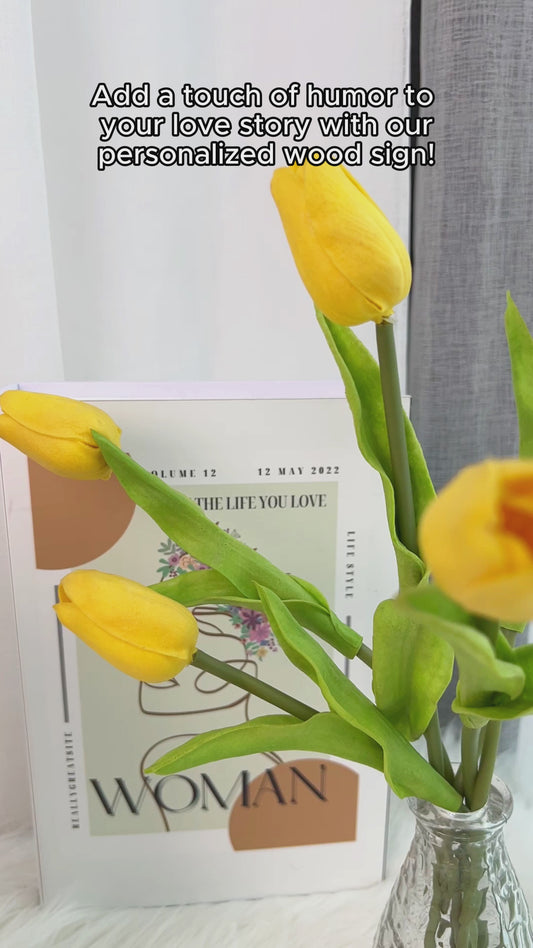 Ich liebe dich – Geschenk für Ehemann, Ehefrau, Freund, Freundin – Personalisiertes Holzschild in individueller Form