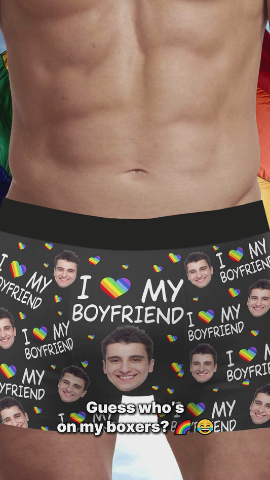 Ich liebe meinen Freund – Personalisierte Herren-Boxershorts mit LGBT-Unterstützung