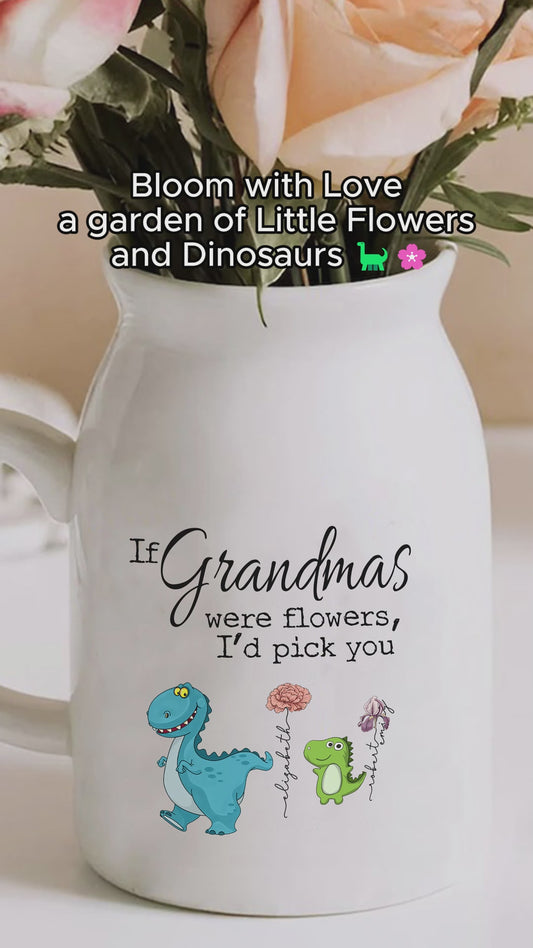 Wenn Oma eine Blume wäre – Personalisierte Keramikvase für Oma
