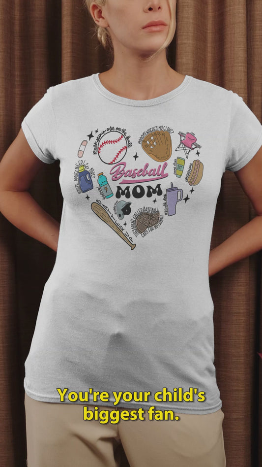 Baseball-Mama – Personalisiertes Baseball-T-Shirt und Hoodie