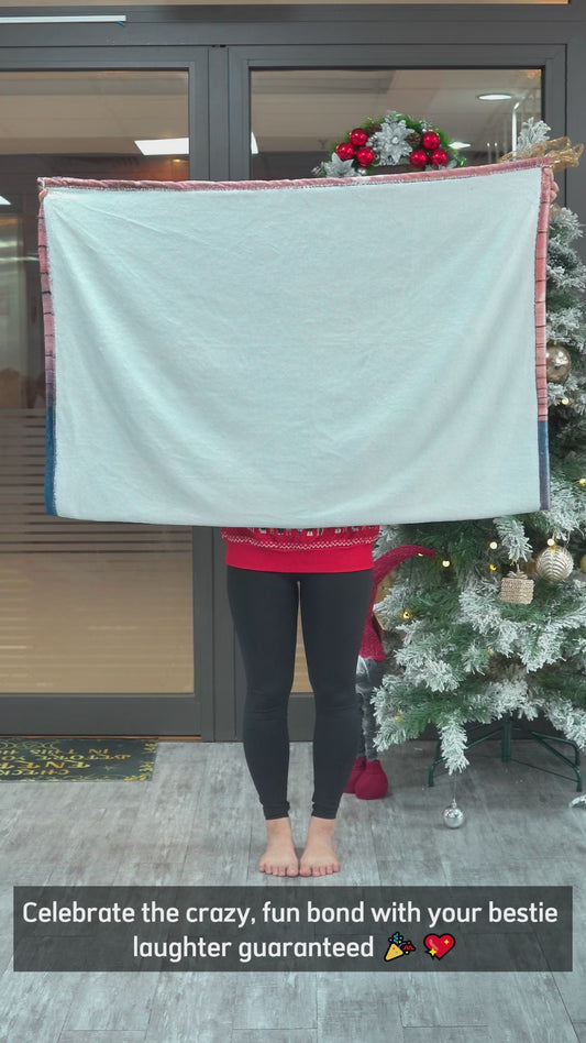 Lasst uns Freunde bleiben, bis wir alt und verrückt sind – personalisierte Freundschaftsdecke