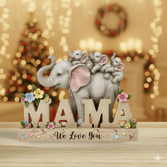 Weihnachtsgeschenk für Mama – Personalisierte Acrylplakette in individueller Form