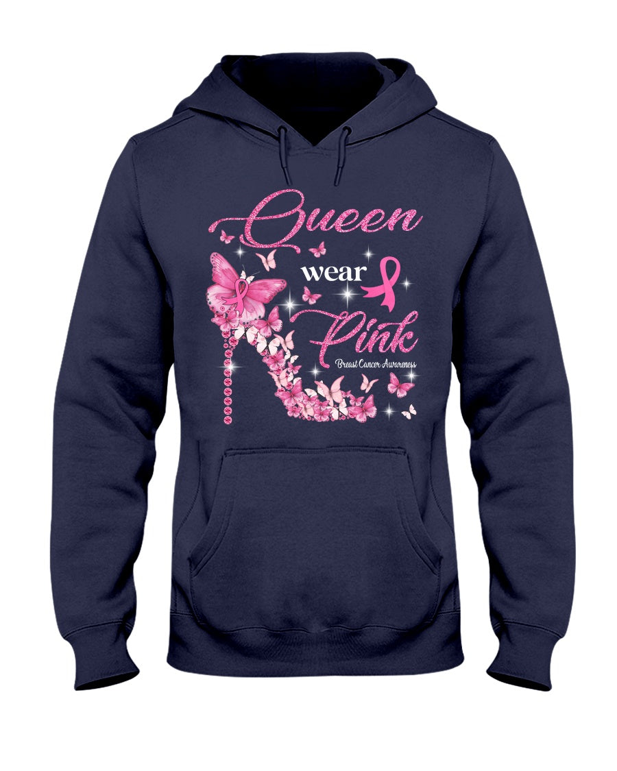 Queen Wear Pink – T-Shirt und Hoodie zur Sensibilisierung für Brustkrebs 0822