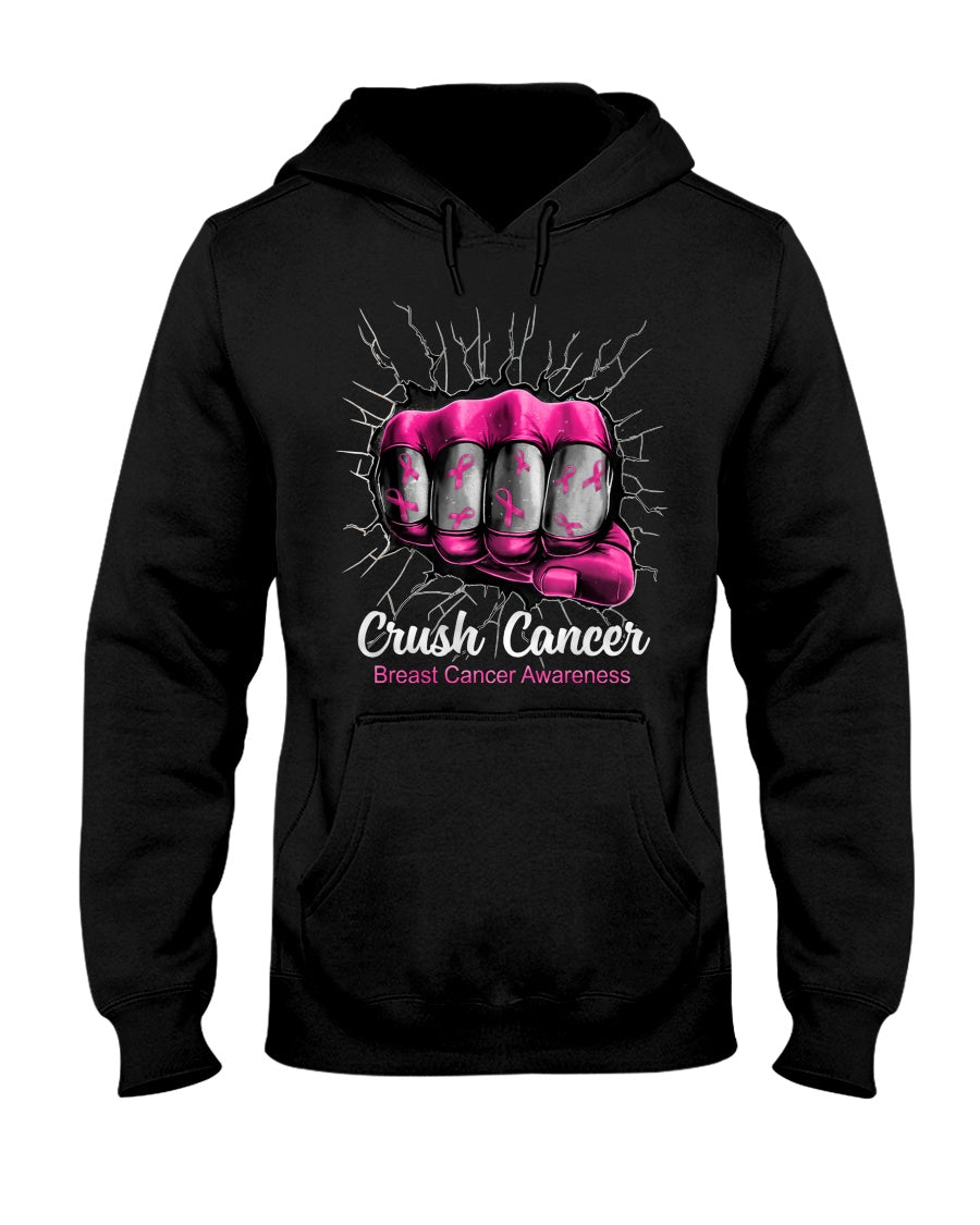Crush Cancer – T-Shirt und Hoodie zur Sensibilisierung für Brustkrebs 0822