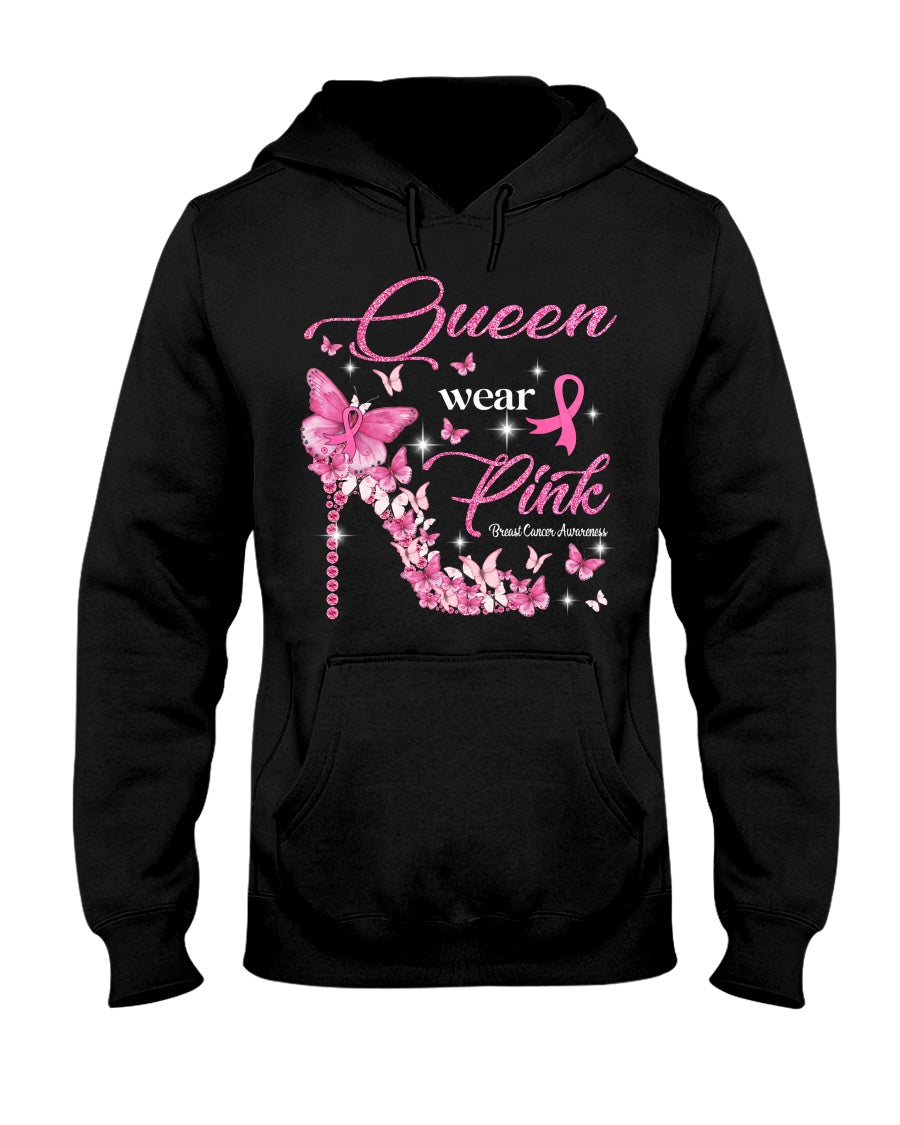 Queen Wear Pink – T-Shirt und Hoodie zur Sensibilisierung für Brustkrebs 0822