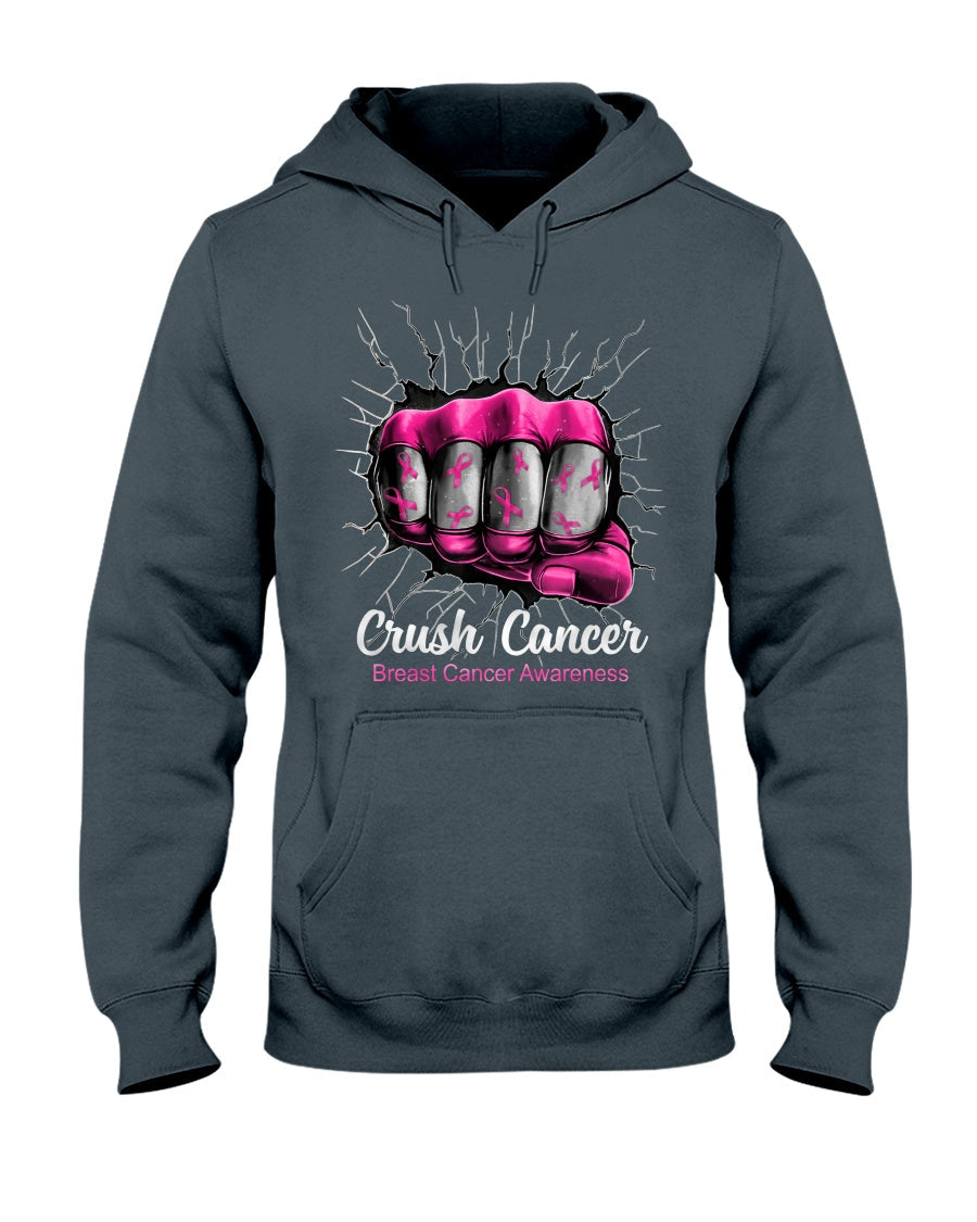 Crush Cancer – T-Shirt und Hoodie zur Sensibilisierung für Brustkrebs 0822