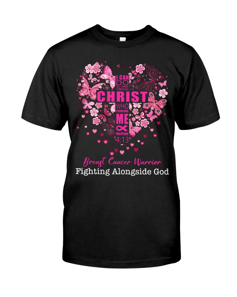 I Can Do All Things Through Christ Who Strengthens Me - Breast Cancer Awareness T-shirt and Hoodie 0822