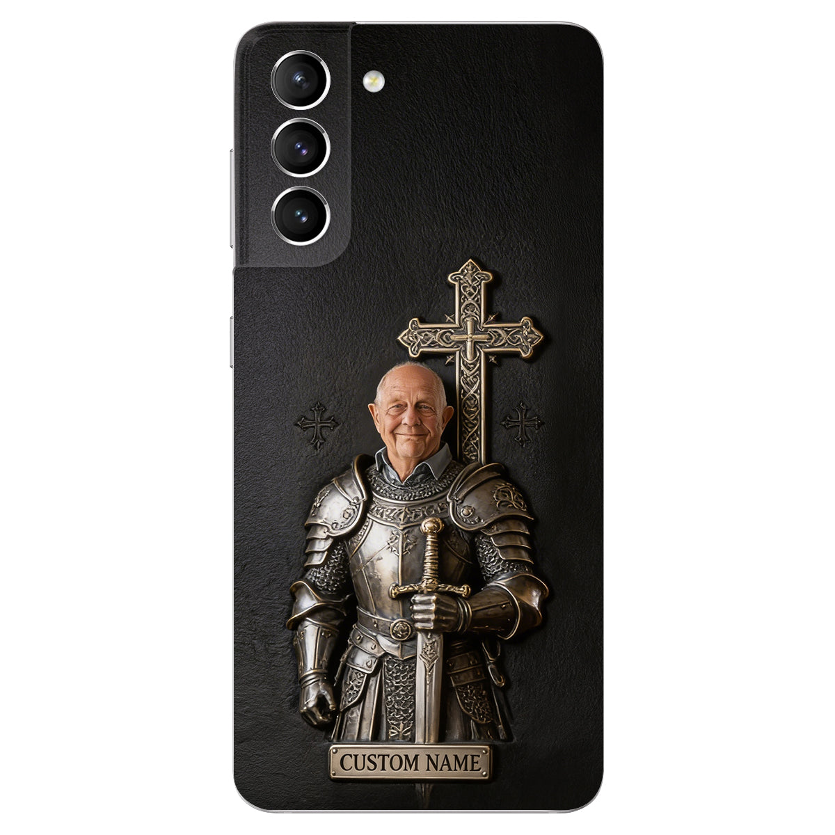 Knight Of God - Personalized Christian Leather Phone Case