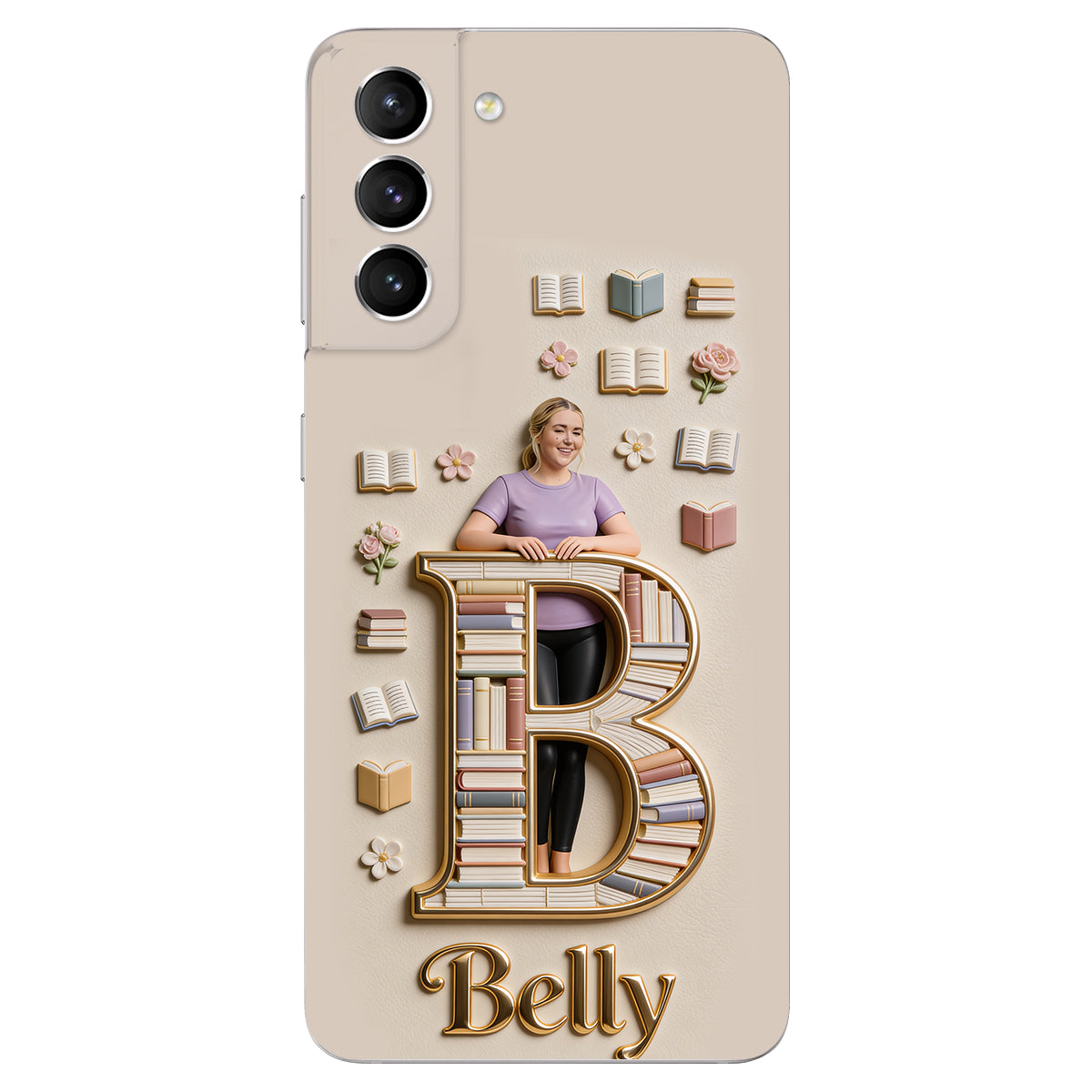 Book Lovers Gift - Personalized Book 3D Embossed Leather Phone Case