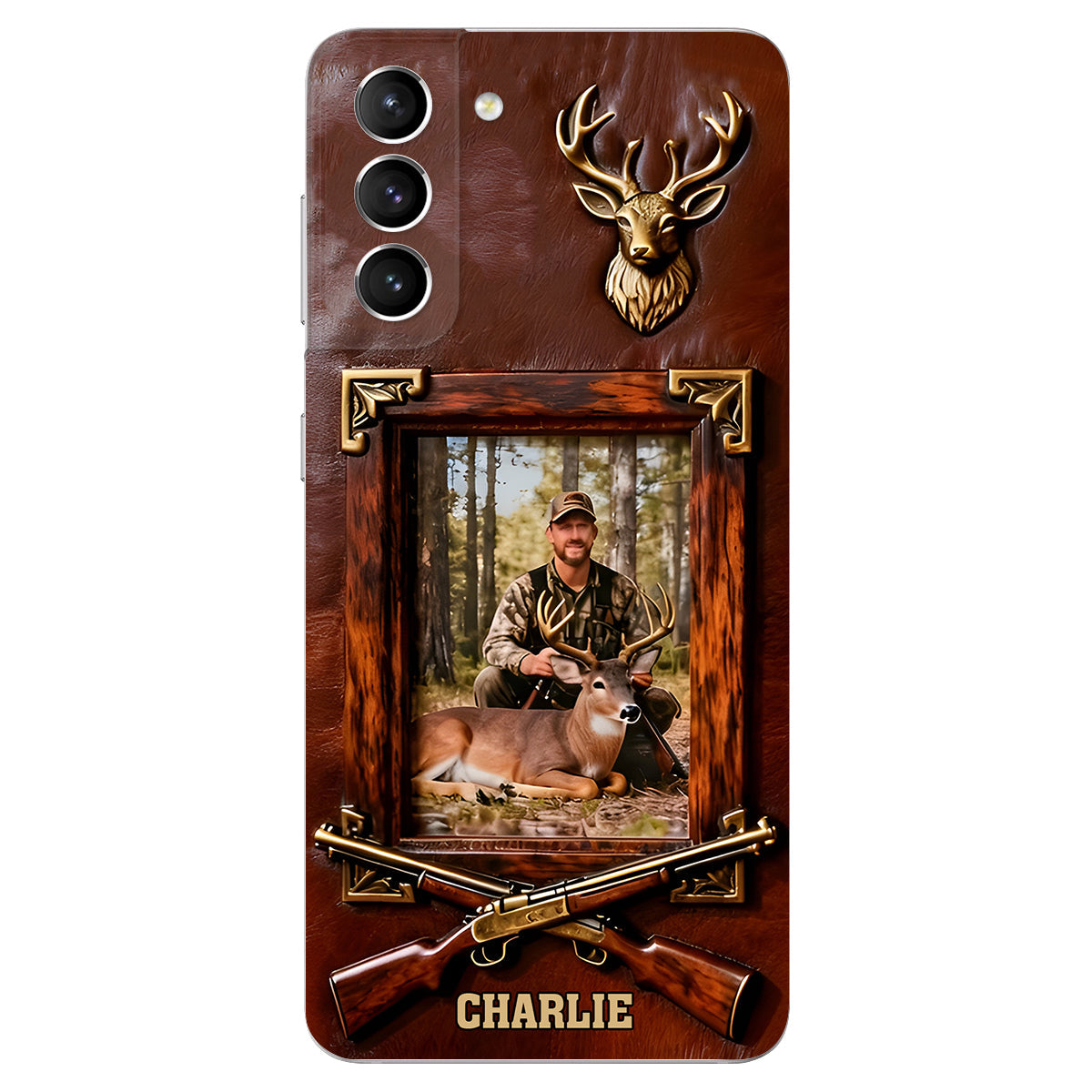 Hunting Achievement - Personalized Hunting Leather Phone Case