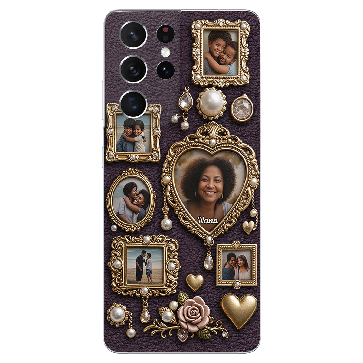 Grandma's Cute Little Museum - Personalized Grandma Leather Phone Case