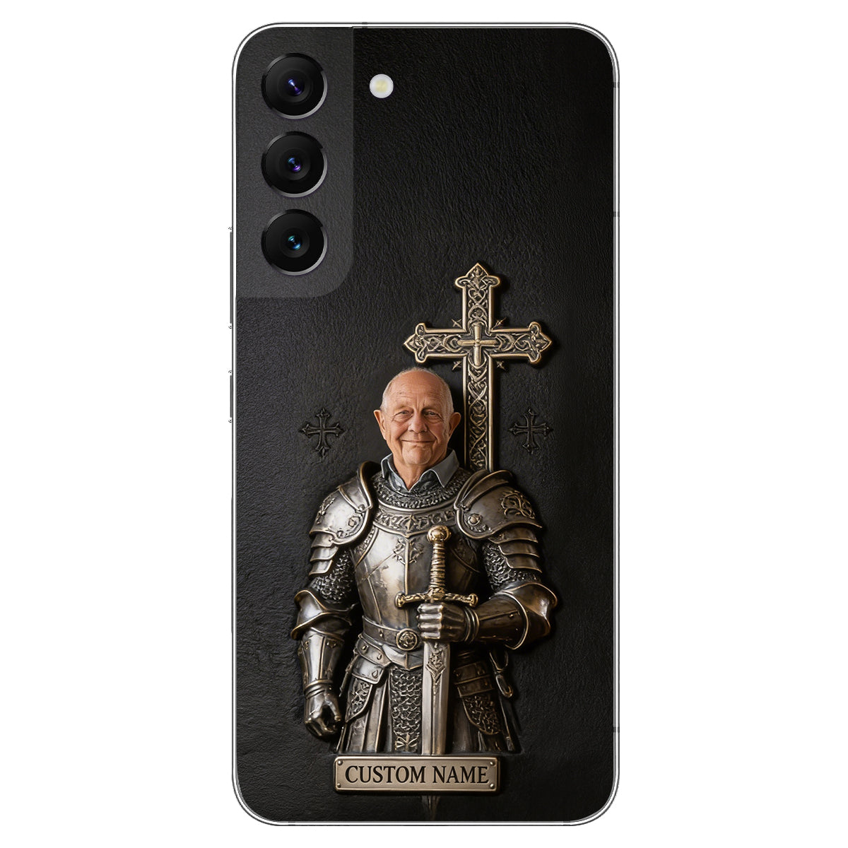 Knight Of God - Personalized Christian Leather Phone Case