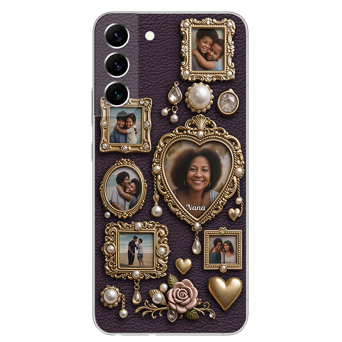 Grandma's Cute Little Museum - Personalized Grandma Leather Phone Case