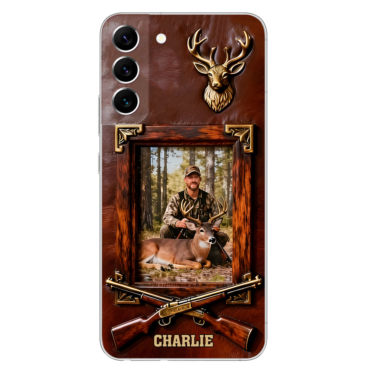 Hunting Achievement - Personalized Hunting Leather Phone Case