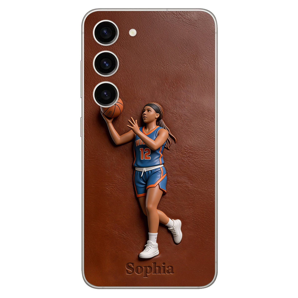 Love Basketball - Personalized Basketball Leather Phone Case