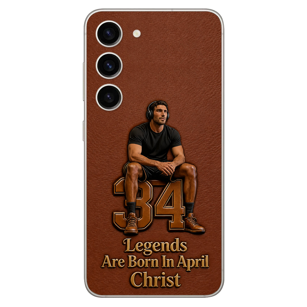Happy Birthday Legends - Personalized Birthday 3D Embossed Leather Phone Case