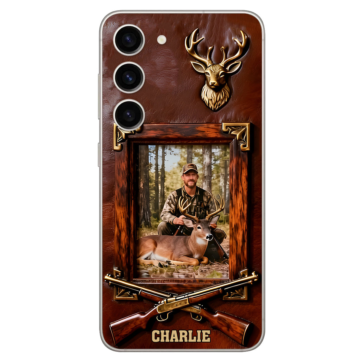 Hunting Achievement - Personalized Hunting Leather Phone Case