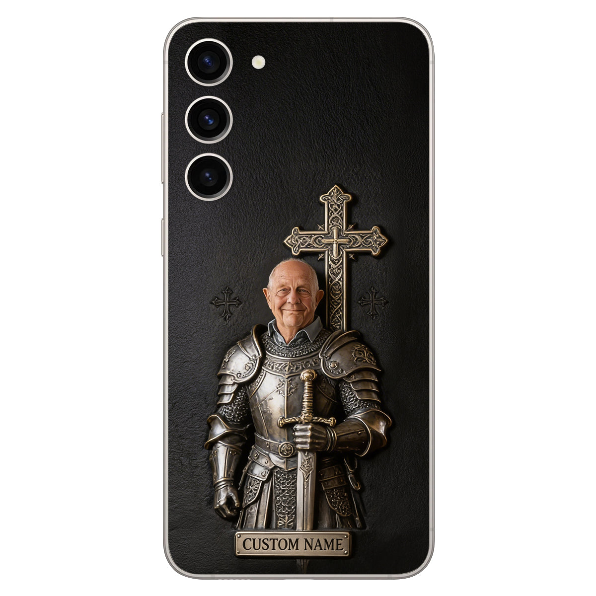 Knight Of God - Personalized Christian Leather Phone Case