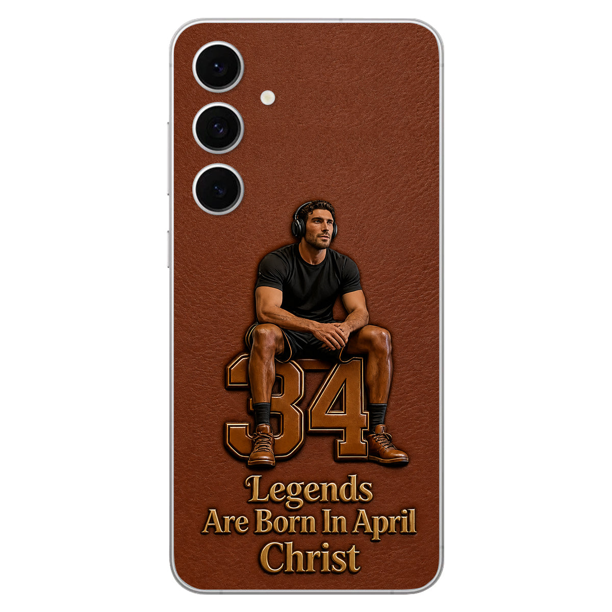 Happy Birthday Legends - Personalized Birthday 3D Embossed Leather Phone Case