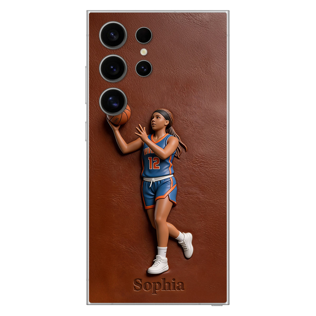 Love Basketball - Personalized Basketball Leather Phone Case