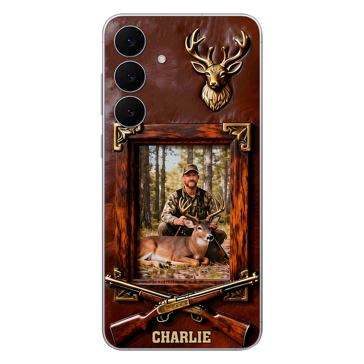 Hunting Achievement - Personalized Hunting Leather Phone Case