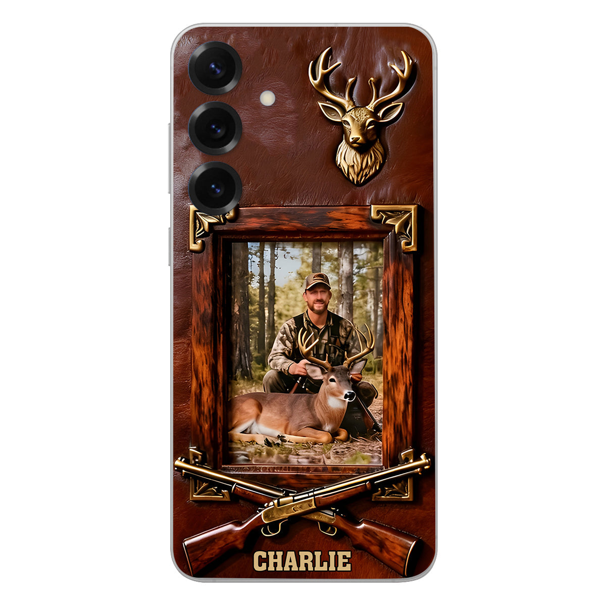 Hunting Achievement - Personalized Hunting Leather Phone Case