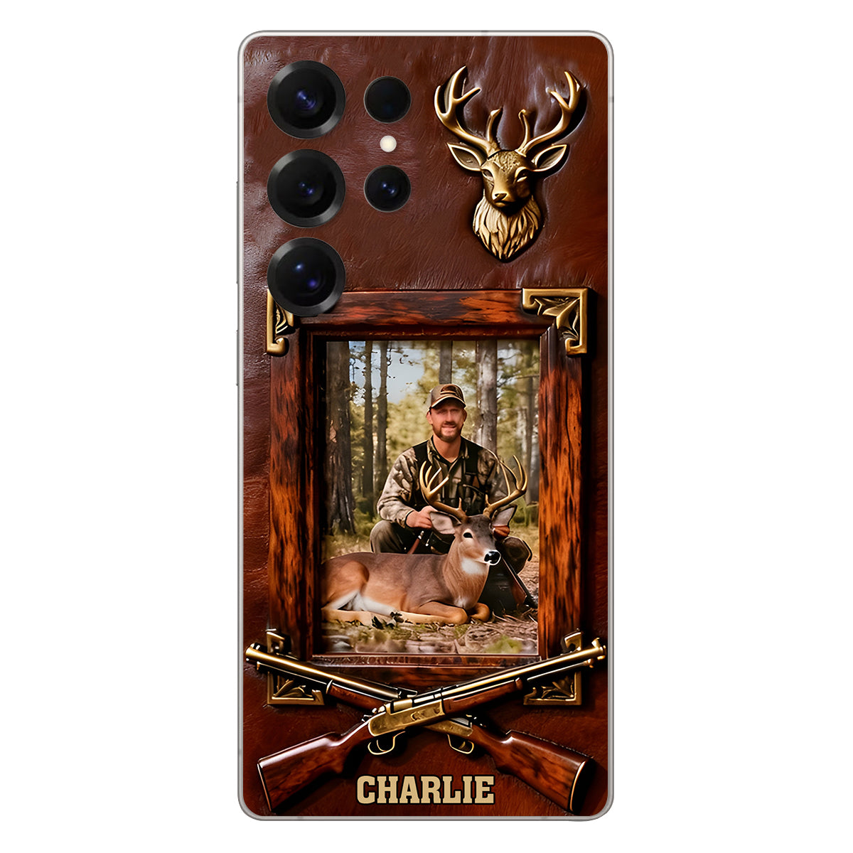 Hunting Achievement - Personalized Hunting Leather Phone Case