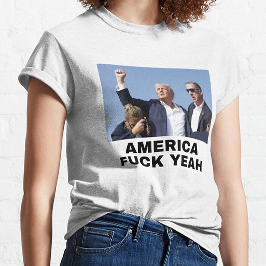 „Niemals aufgeben“-Shirt, „Kämpfe für Amerika“-T-Shirt, Retro-Rallye-Shirt & Hoodie