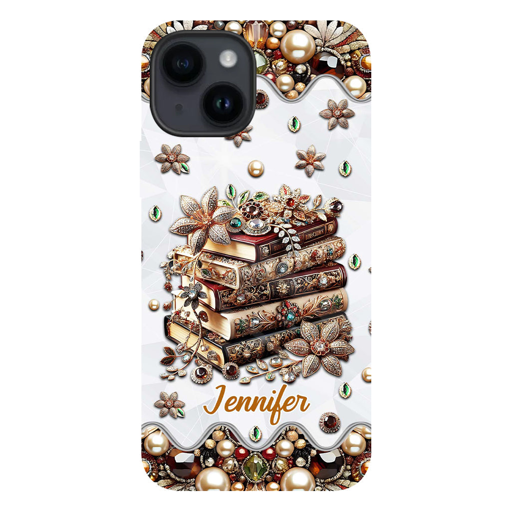 Einfach ein Mädchen, das Bücher liebt – personalisierte Handyhülle mit Buchmotiv