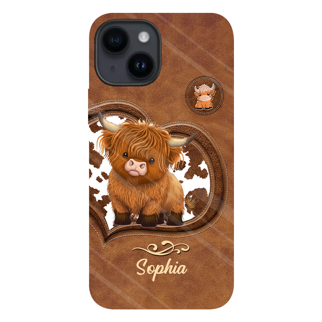 Cute Highland Cow - Personalized Highland Cow Full Print Phone Case