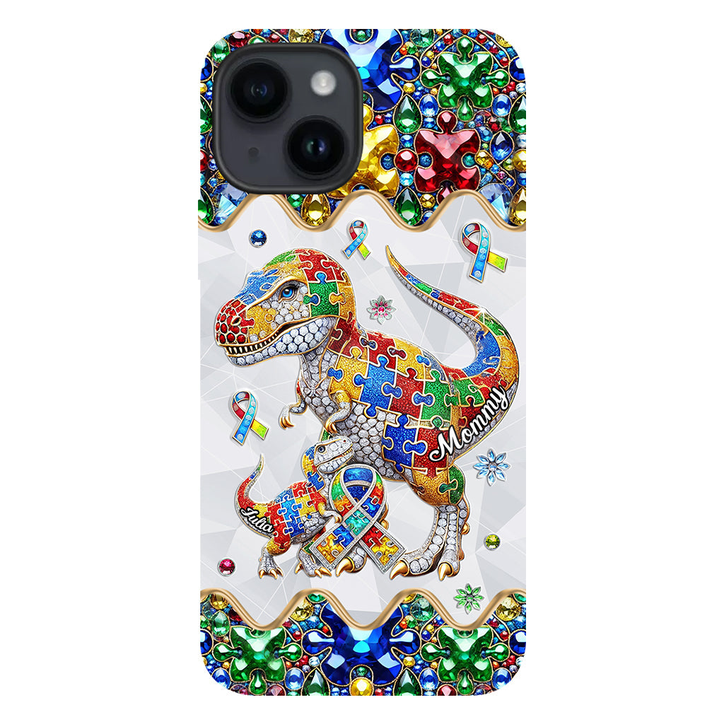 Strong Mama – Personalisierte Handyhülle mit Vollbild-Print zum Thema Autismus