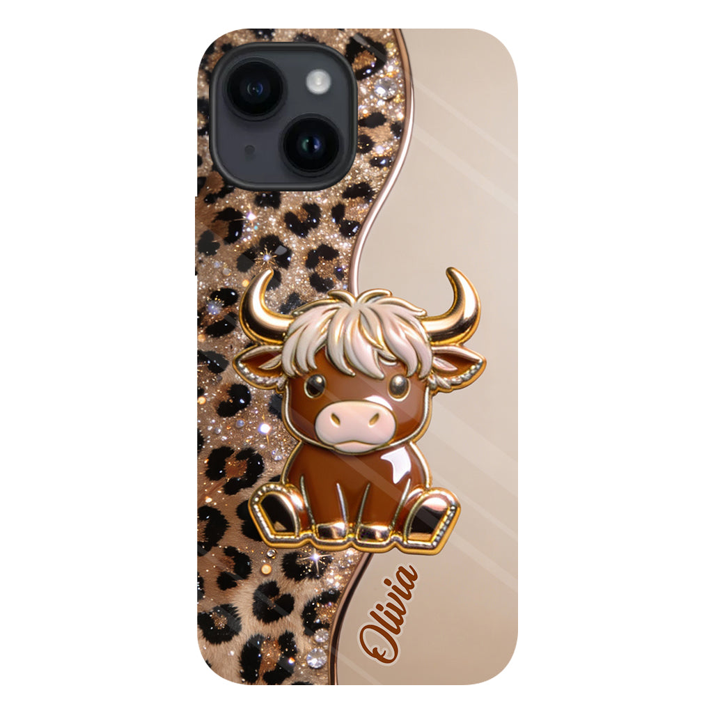 Love Highland Cows - Personalized Highland Cow Full Print Phone Case