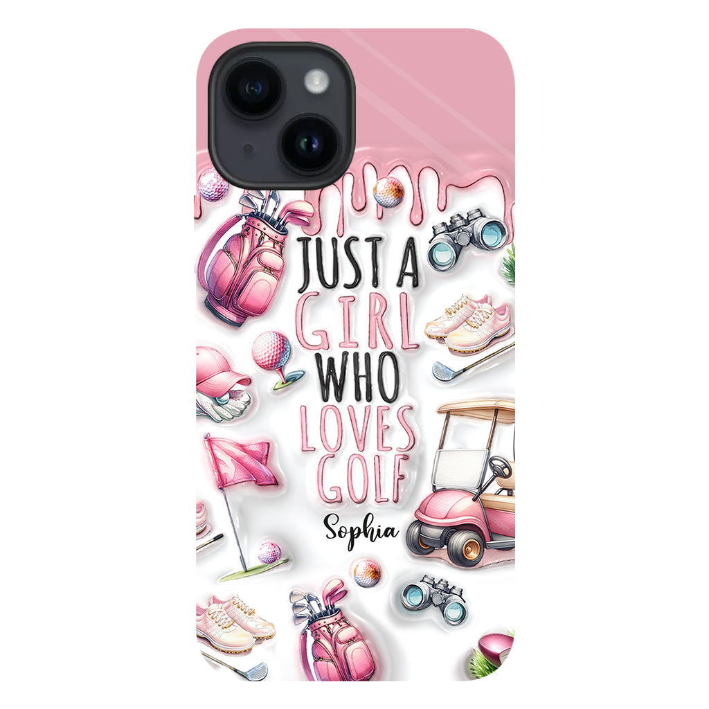 Just A Girl Who Loves Golf - Personalized Golf Full Print Phone Case