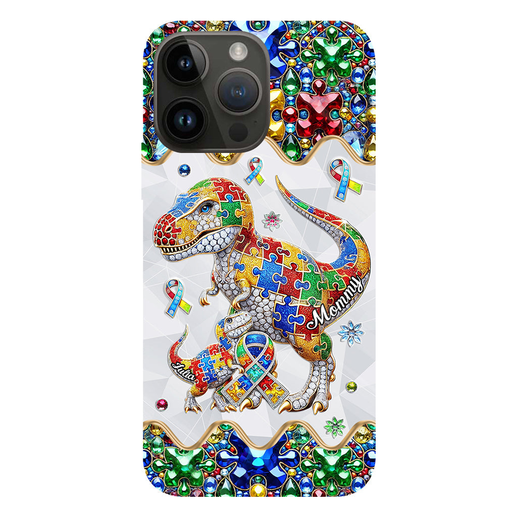 Strong Mama – Personalisierte Handyhülle mit Vollbild-Print zum Thema Autismus