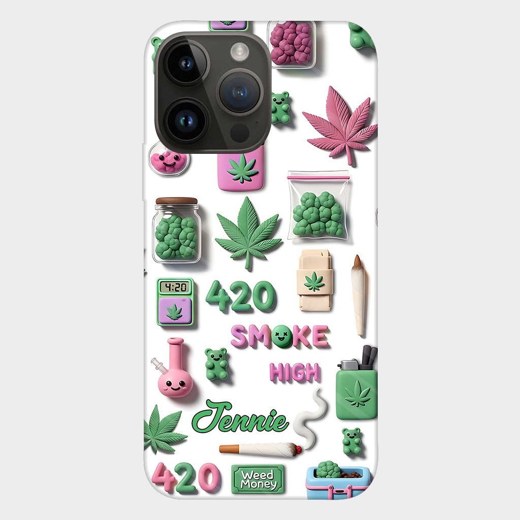Stoner Chic – Personalisierte Handyhülle mit Weed-Motiv