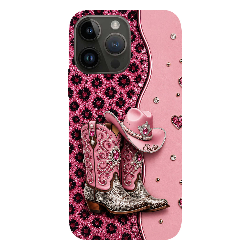 Cowgirl Boots - Personalized Cowgirl Full Print Phone Case