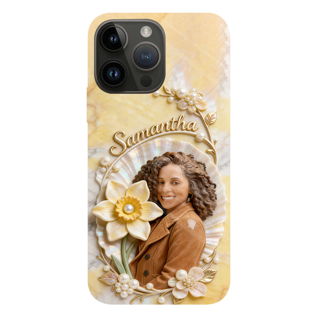 Custom Any Photo Birthmonth Flower - Personalized Self Love Full Print Phone Case
