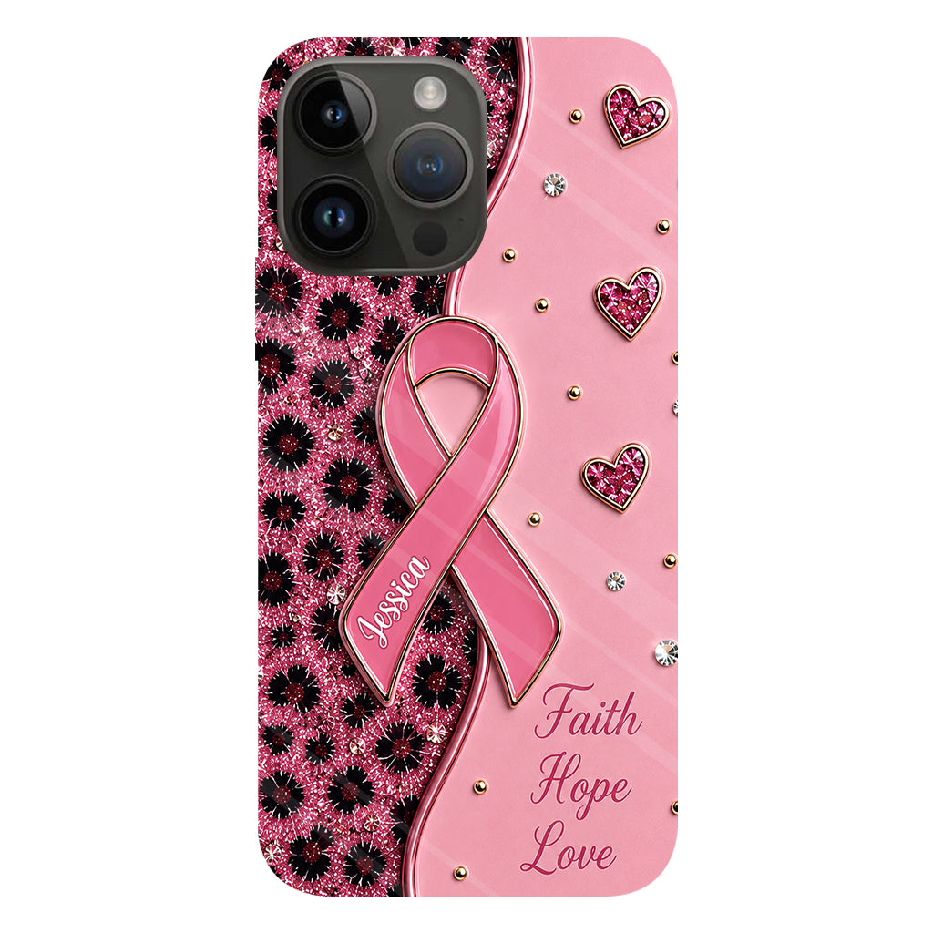 Pink Ribbon - Personalized Breast Cancer Awareness Full Print Phone Case