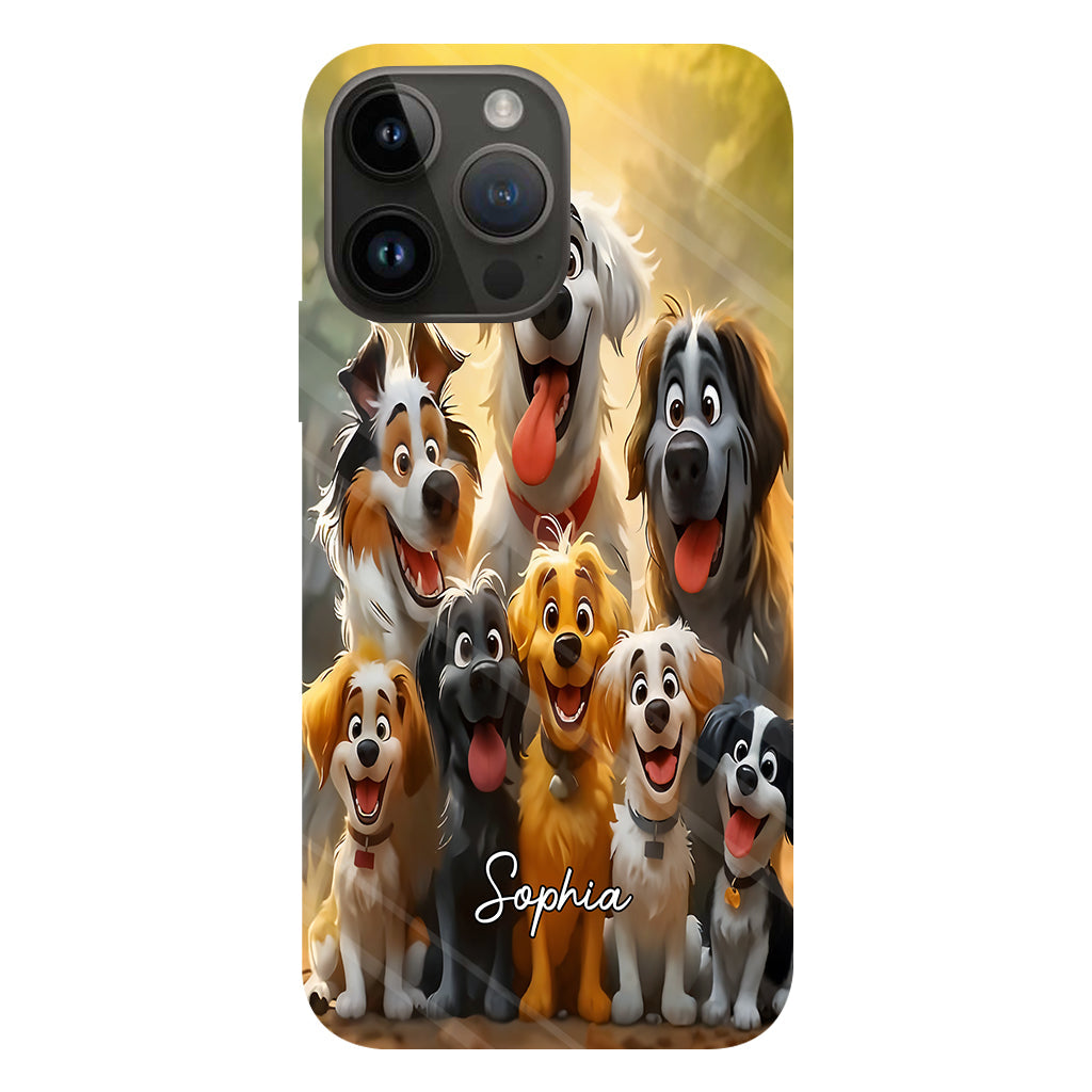Einfach ein Mädchen, das Hunde liebt – Personalisierte Handyhülle mit Hundemotiv