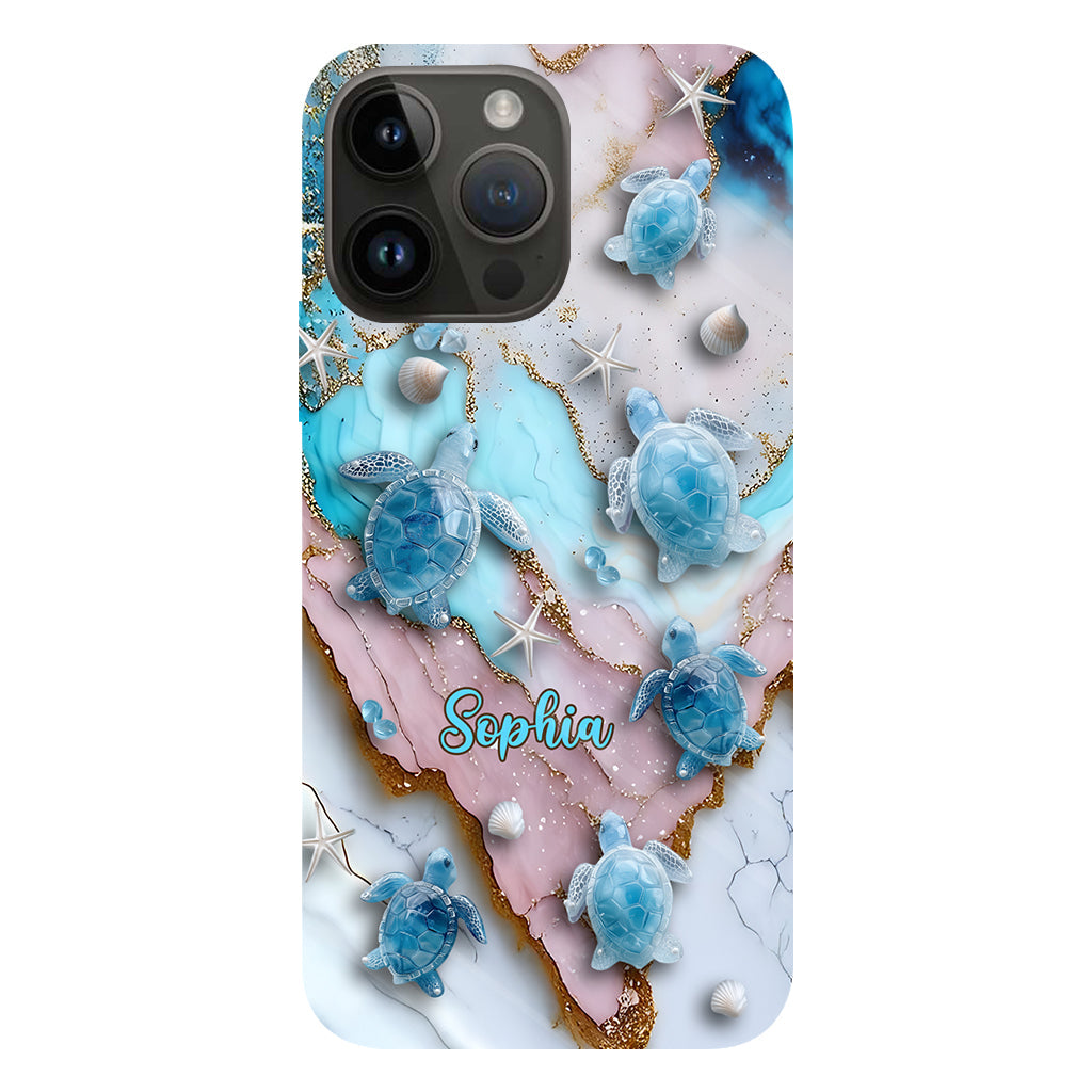 Liebe Schildkröten – Personalisierte Handyhülle mit Schildkrötenmotiv