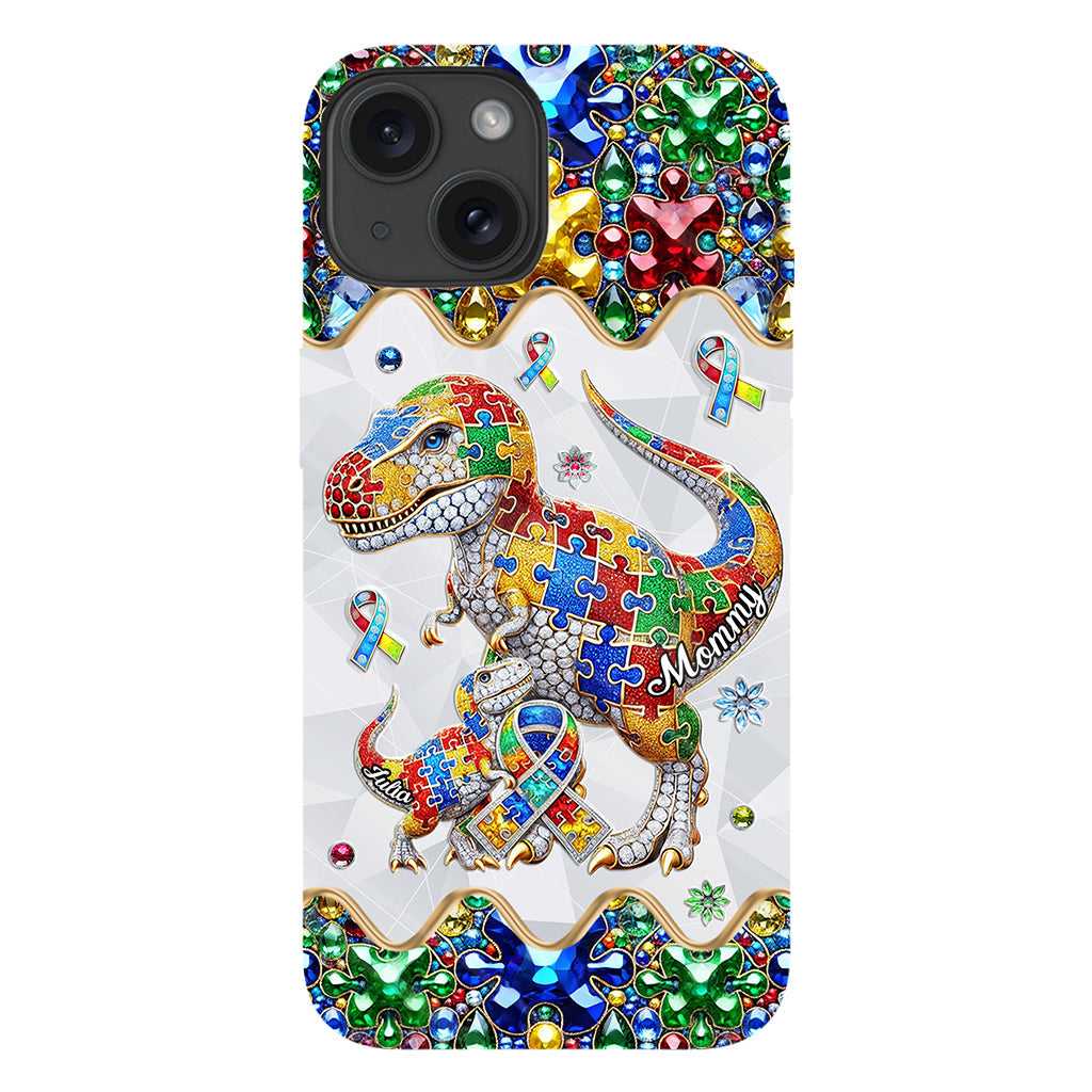 Strong Mama – Personalisierte Handyhülle mit Vollbild-Print zum Thema Autismus