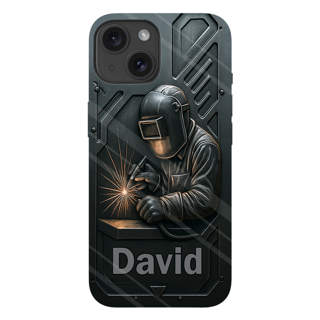 Coole Schweißer-Männer – Personalisierte Handyhülle mit Schweißer-Motiv und Volldruck