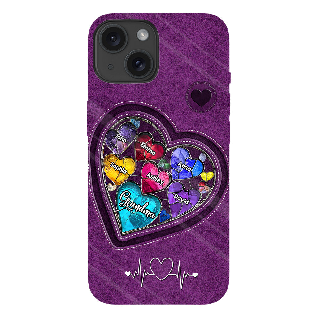 Grandma's Mom's Sweethearts - Personalized Grandma Full Print Phone Case