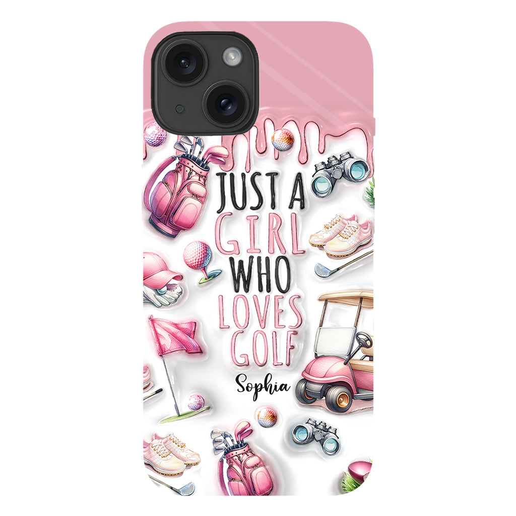 Just A Girl Who Loves Golf - Personalized Golf Full Print Phone Case