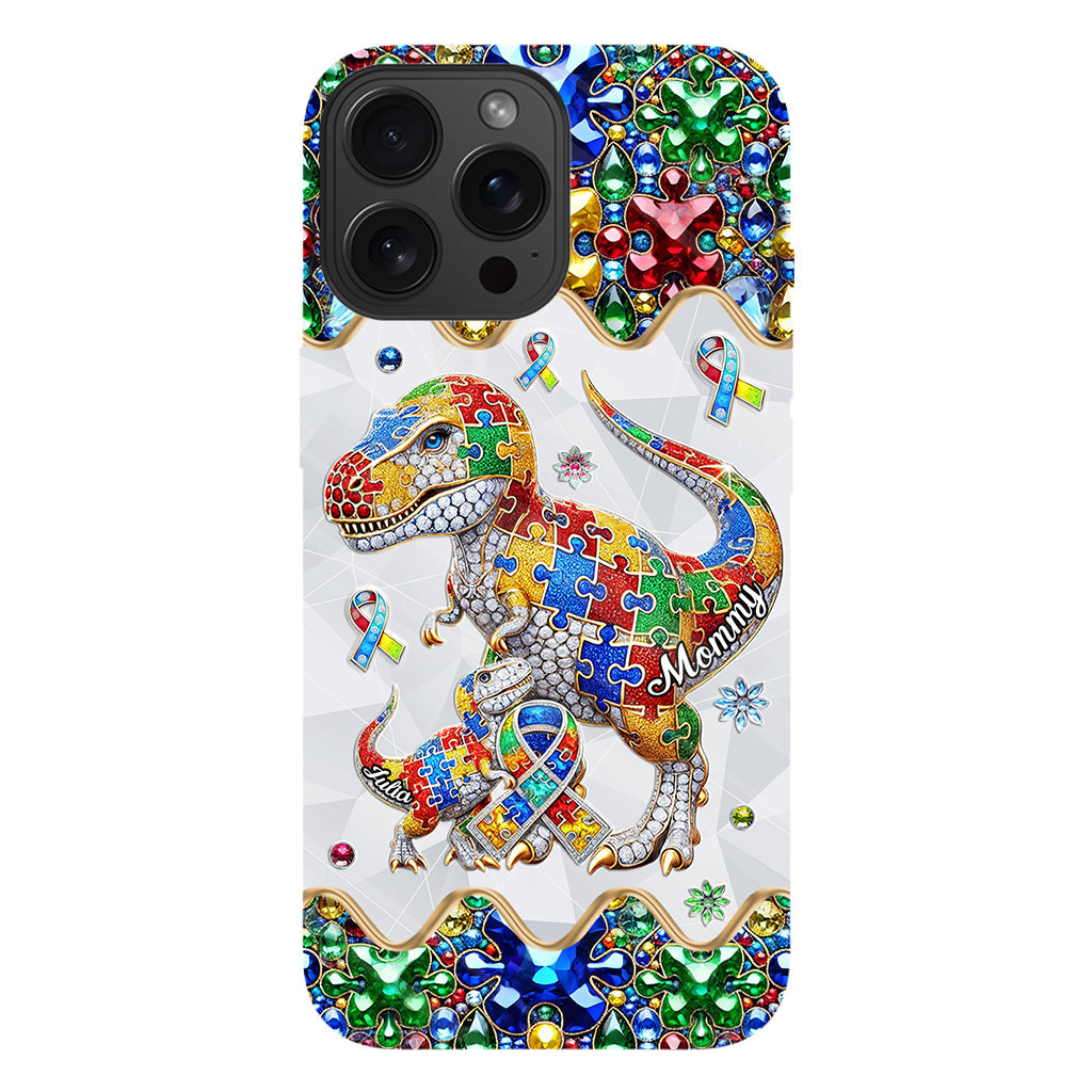 Strong Mama – Personalisierte Handyhülle mit Vollbild-Print zum Thema Autismus