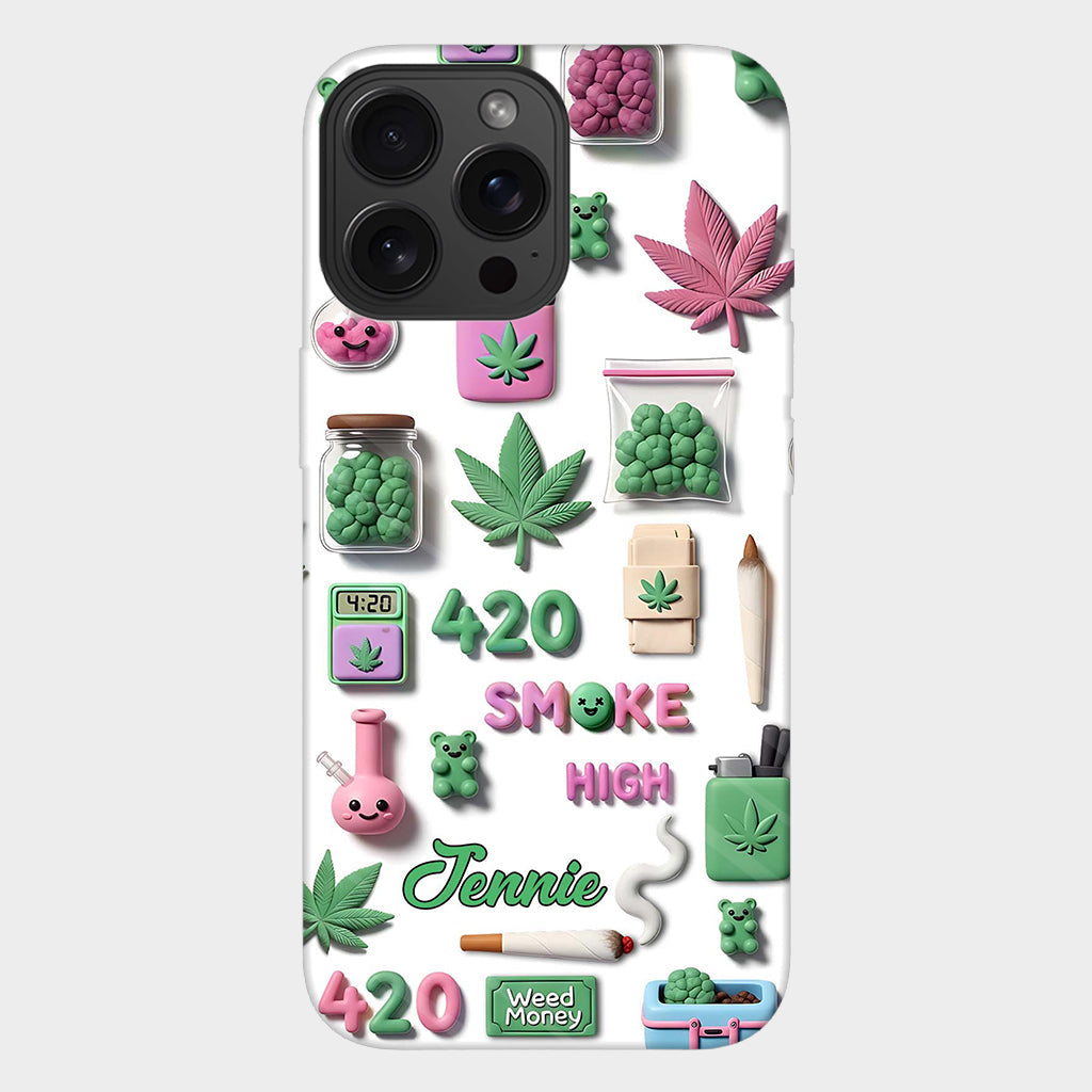 Stoner Chic – Personalisierte Handyhülle mit Weed-Motiv