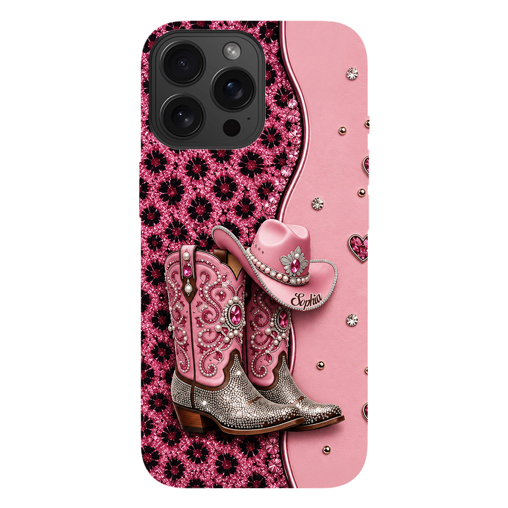 Cowgirl Boots - Personalized Cowgirl Full Print Phone Case
